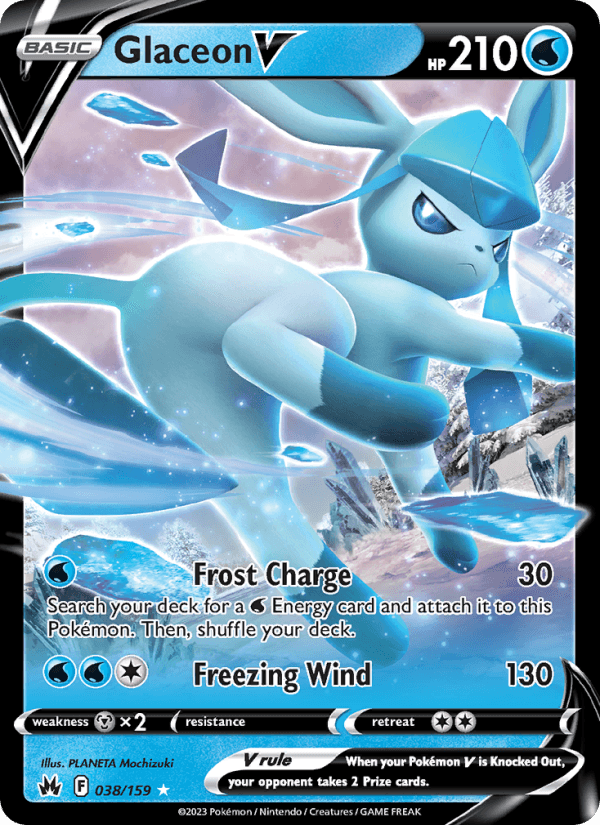 Glaceon V from EVOLVING SKIES 2021