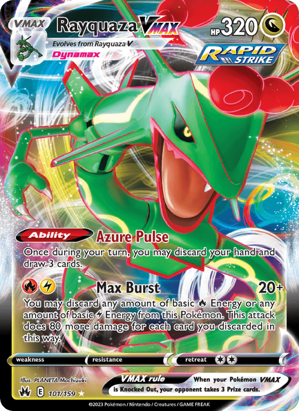 Rayquaza VMAX from EVOLVING SKIES 2021