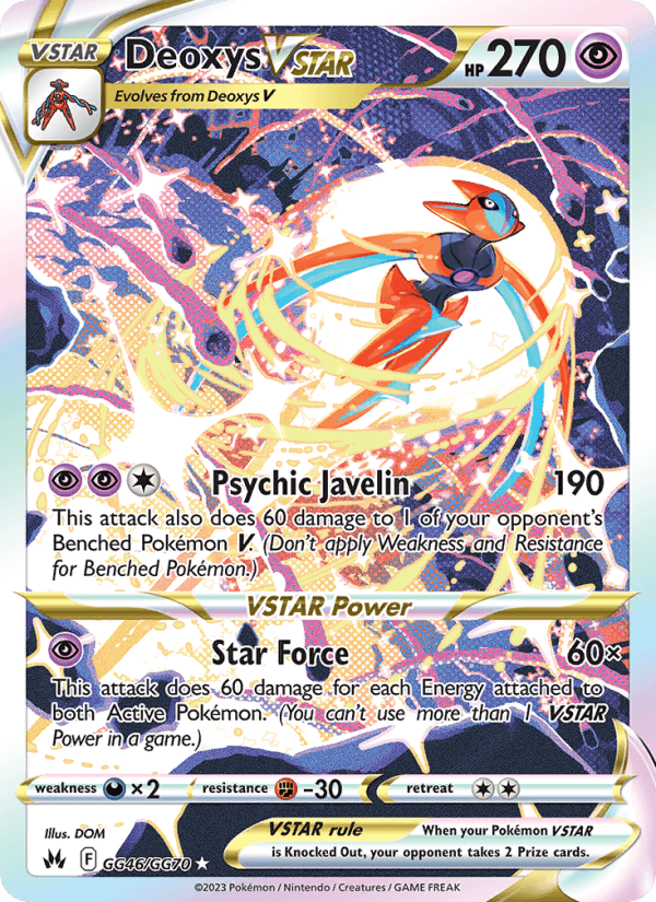 Deoxys VSTAR from VSTAR & VMAX HIGH-CLASS DECK 2022 - Legacy graded card 00024611 by RKT Grading