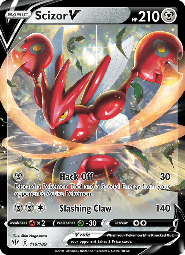 Scizor V from DARKNESS ABLAZE 2020