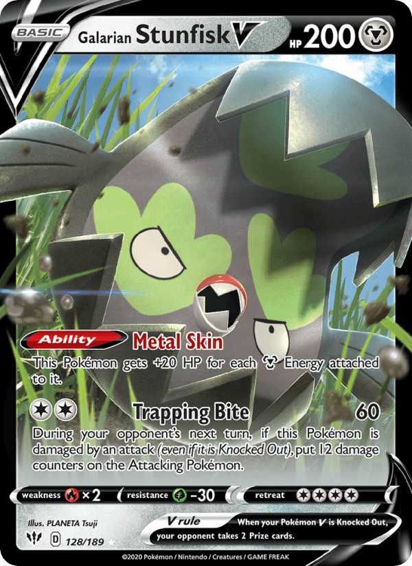 Galarian Stunfisk V from DARKNESS ABLAZE 2020