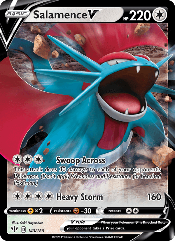 Salamence V from DARKNESS ABLAZE 2020