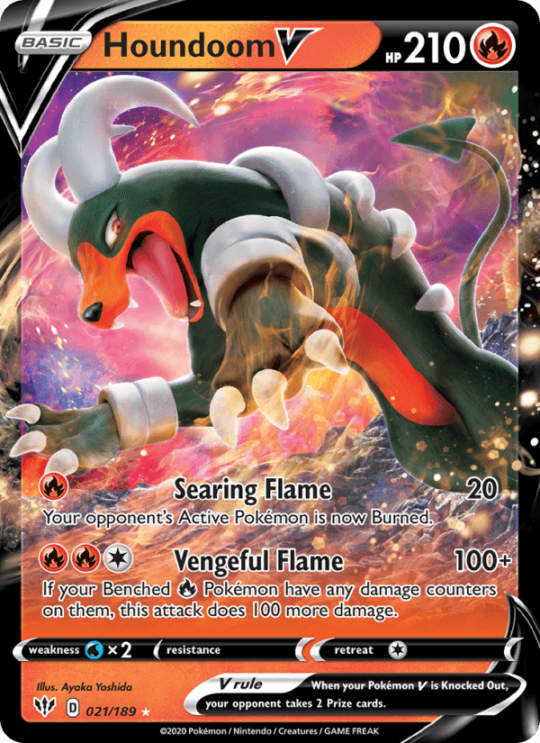 Houndoom V from DARKNESS ABLAZE 2020