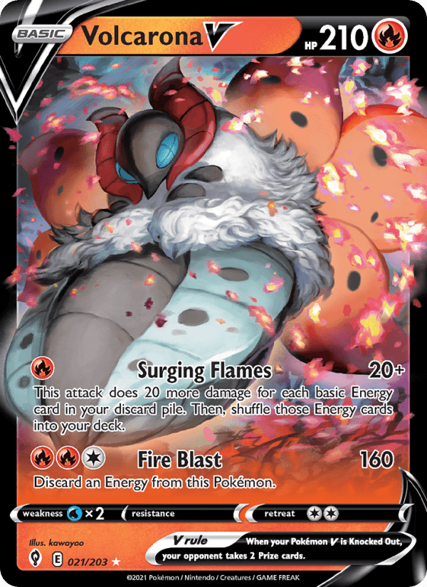 Volcarona V from EVOLVING SKIES 2021