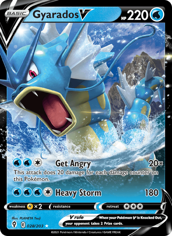 Gyarados V from EVOLVING SKIES 2021