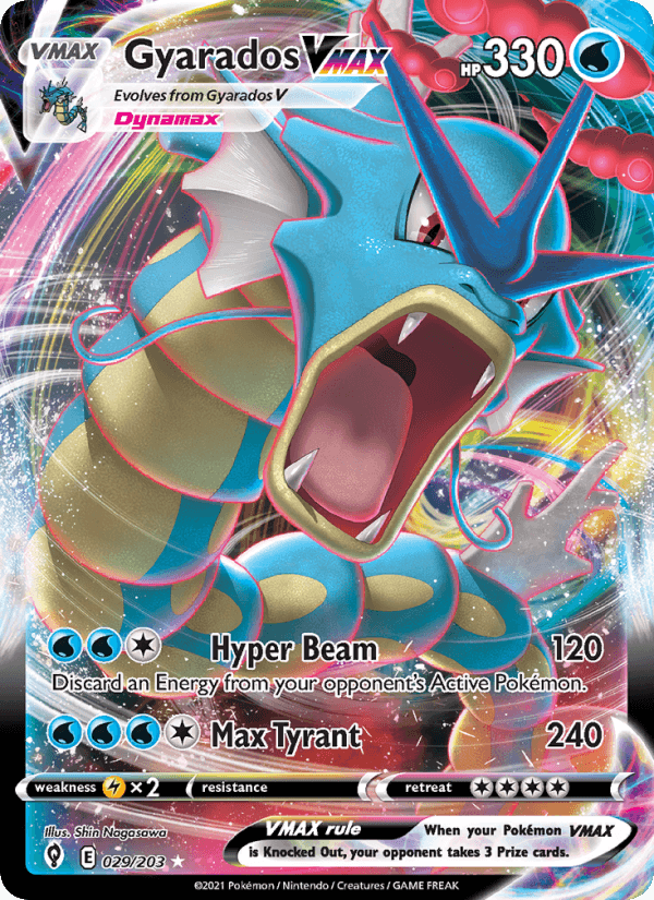 Gyarados VMAX from EVOLVING SKIES 2021