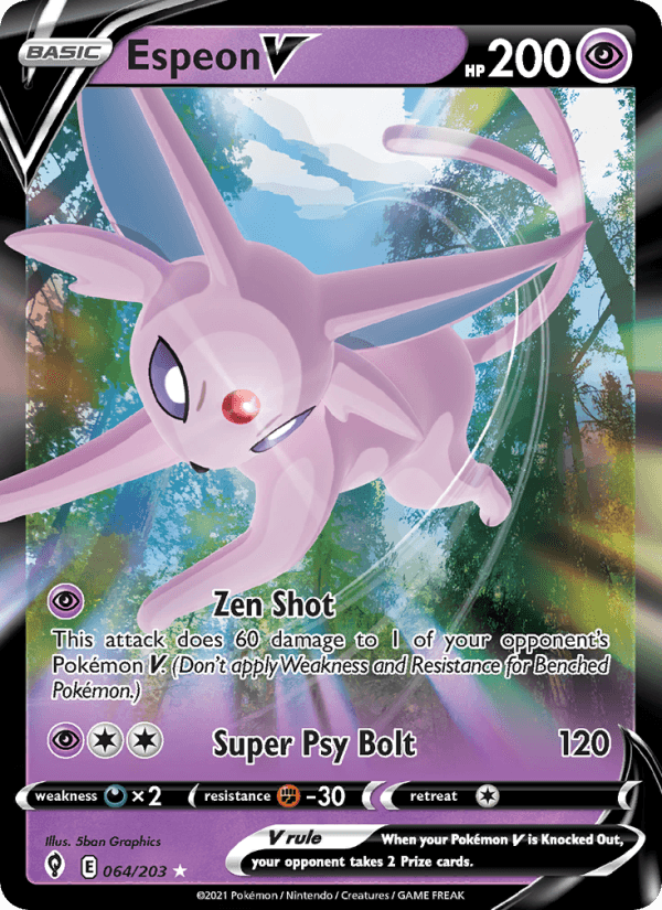 Espeon V from SWSH BLACK STAR PROMOS 2022