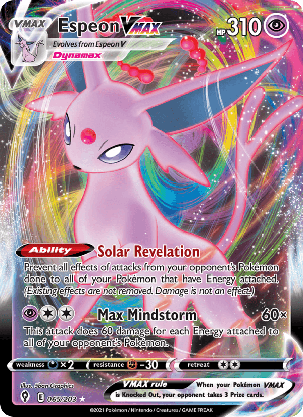 Espeon VMAX from FUSION STRIKE 2021