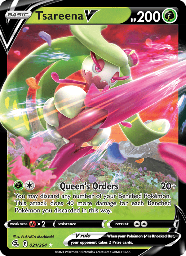 Tsareena V from FUSION STRIKE 2021