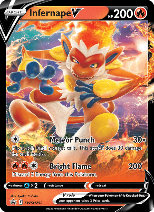 Infernape V from SWSH BLACK STAR PROMOS 2019-23