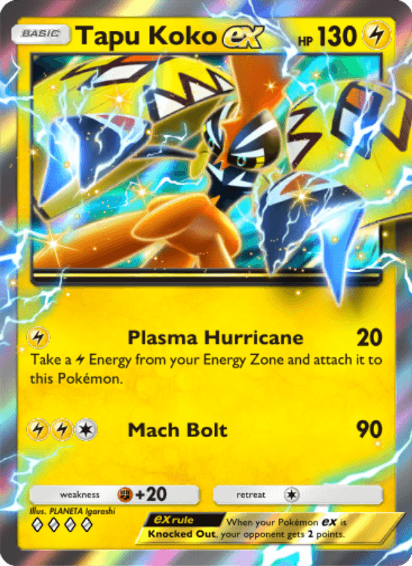 Tapu Koko EX from RAGING SURF 2023 - Legacy graded card 00024508 by RKT Grading