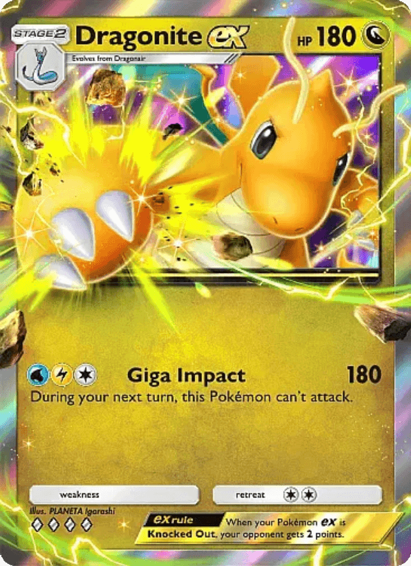 Dragonite EX from OBSIDIAN FLAMES 2023