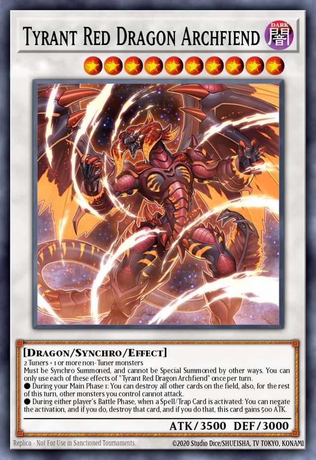 Tyrant Red Dragon Archfiend from 25TH ANNIV. TIN: D. MIRRORS 2024