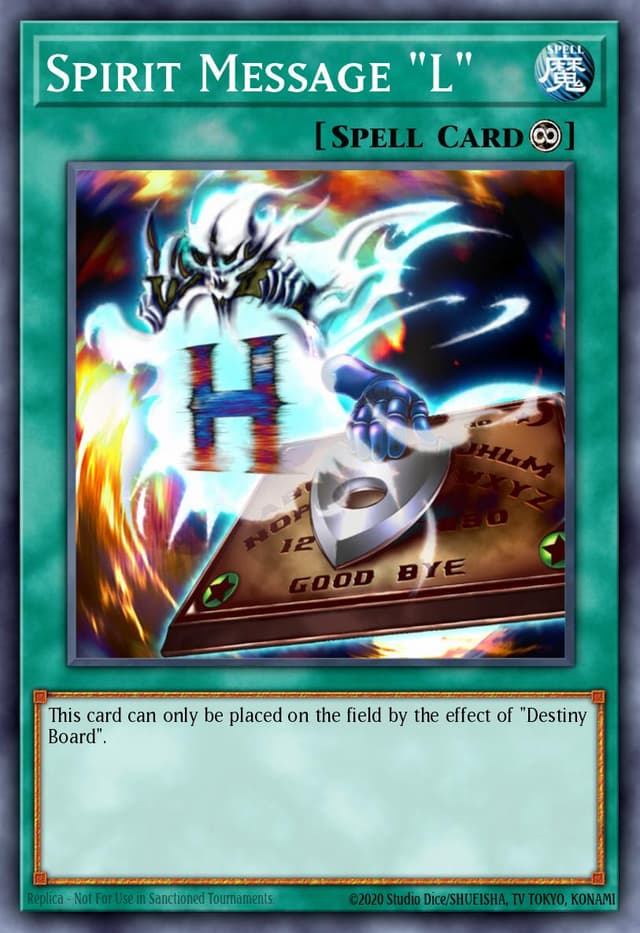 Spirit Message "L" from LEGENDARY DUELISTS: S3 2022 - Legacy graded card 00002196 by RKT Grading