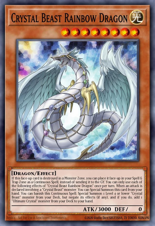 Crystal Beast Rainbow Dragon from STRUCTURE DECK: CRYSTAL BEASTS 2022