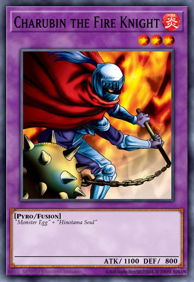 Charubin the Fire Knight from LEGEND OF BLUE EYES REPRINT 2019