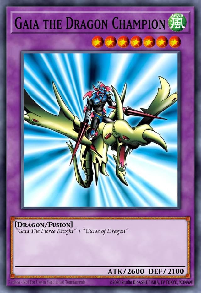 Gaia the Dragon Champion from YU-GI-OH! MAXIMUM GOLD 2020