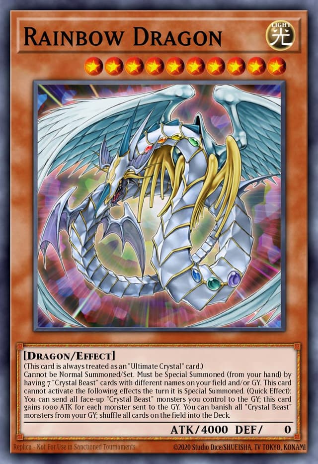 Rainbow Dragon from STRUCTURE DECK: CRYSTAL BEASTS 2022