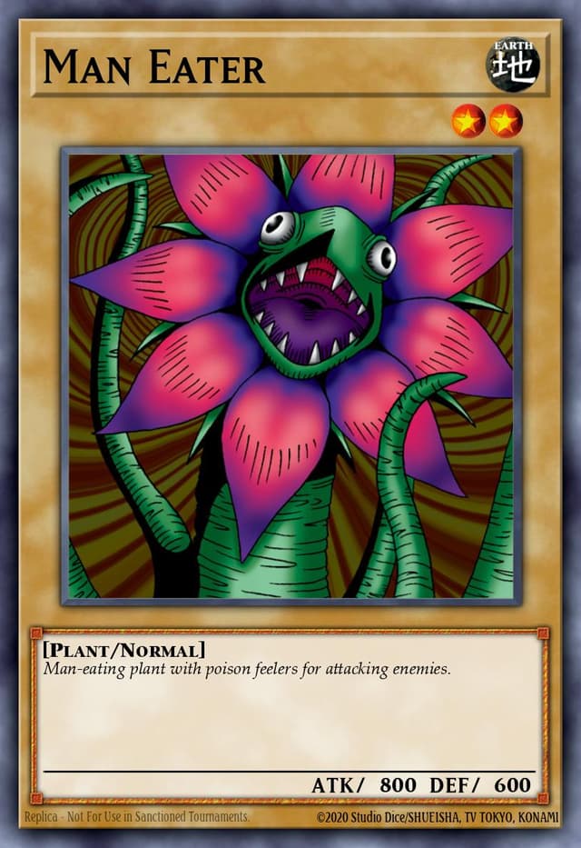 Man Eater from LEGEND OF BLUE EYES REPRINT 2019 - Legacy graded card 00006629 by RKT Grading