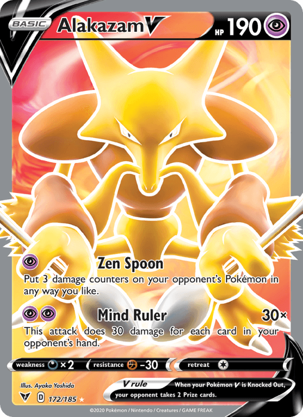 ALAKAZAM V from SWSH BLACK STAR PROMOS 2021