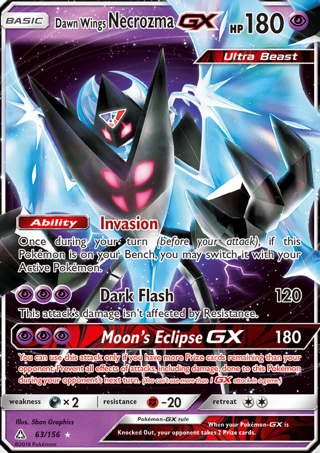 DAWN WINGS NECROZMA GX from S&M BLACK STAR 2018