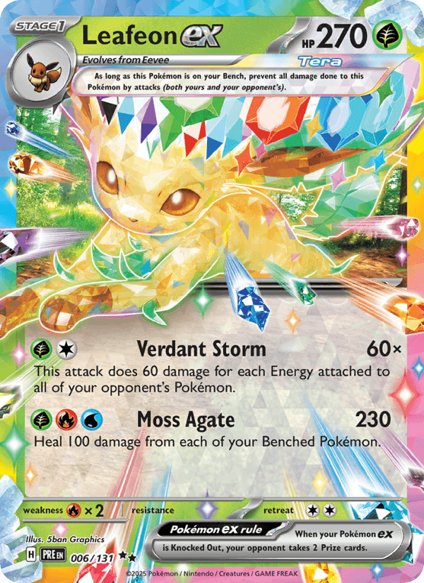 LEAFEON EX from PRISMATIC EVO. SURPRISE BOX 2025