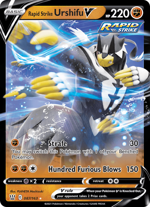 RAPID STRIKE URSHIFU V from SWSH BLACK STAR PROMOS 2019-23