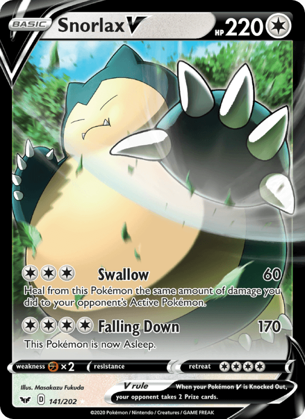 SNORLAX V from SWORD & SHIELD 2020