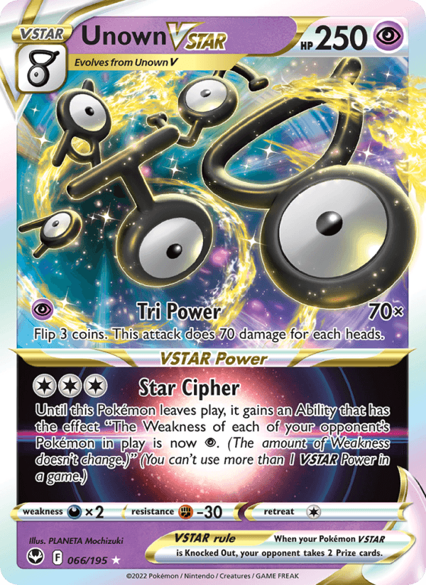 UNOWN VSTAR from PARADIGM TRIGGER 2022