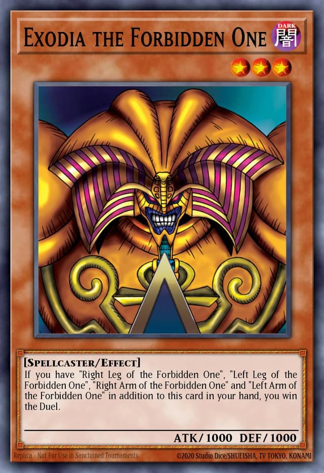 EXODIA THE FORBIDDEN ONE from LEGEND OF BLUE EYES REPRINT 2019