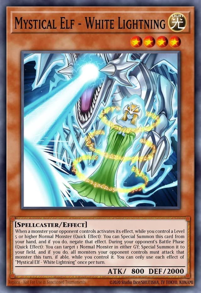MYSTICAL ELF WHITE LIGHTNING from LEGENDARY DUELISTS: S3 2022