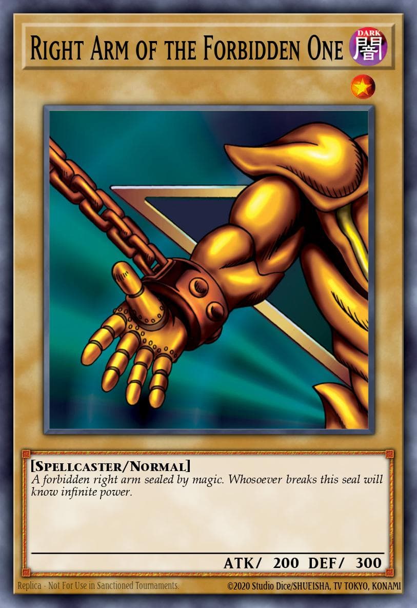 RIGHT ARM OF THE FORBIDDEN ONE