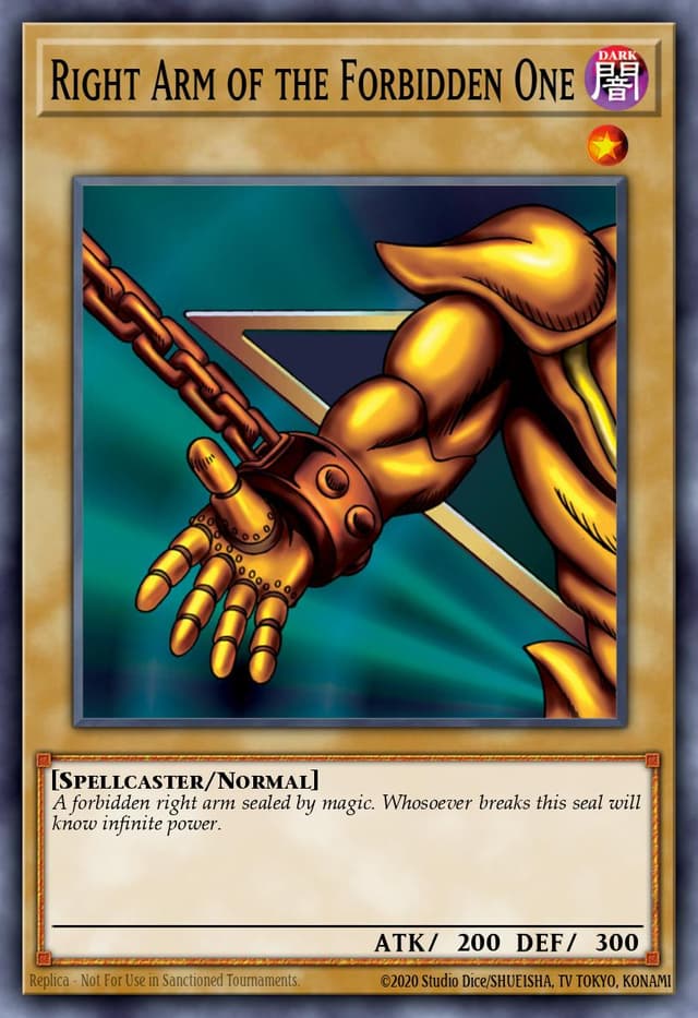 RIGHT ARM OF THE FORBIDDEN ONE from LEGEND OF BLUE EYES REPRINT 2019